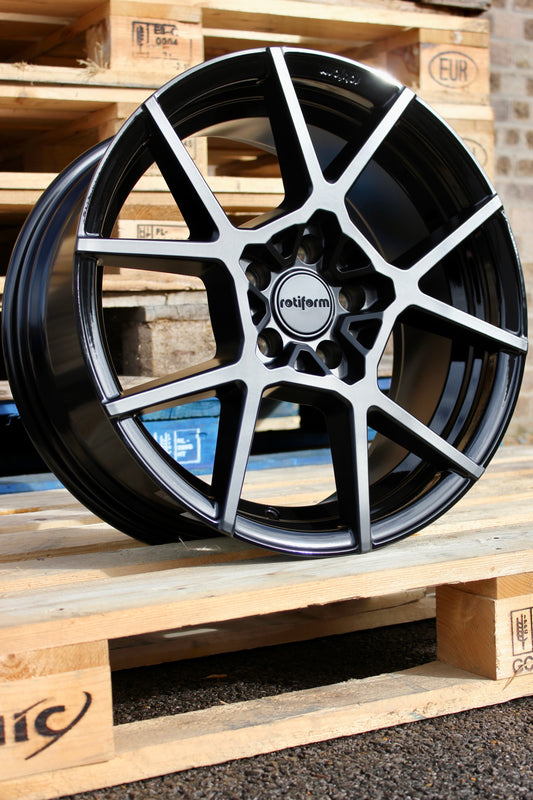 18" Volkswagen Caddy Rotiform KPS Black On Black Alloy Wheel