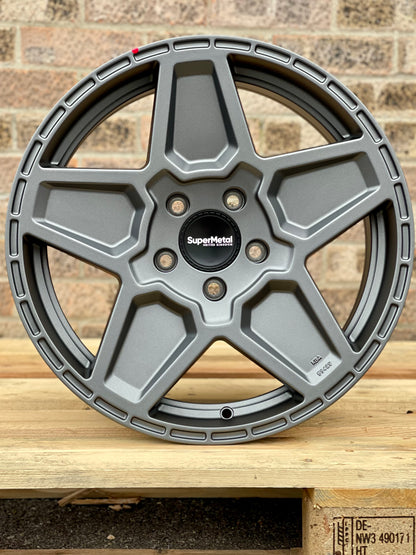 18" Volkswagen Transporter T5 T6 Supermetal Rocket Matt Grey Alloy Wheels