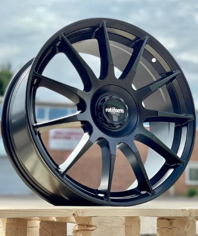 18" Volkswagen Caddy Rotiform DTM Matt Black Alloy Wheels