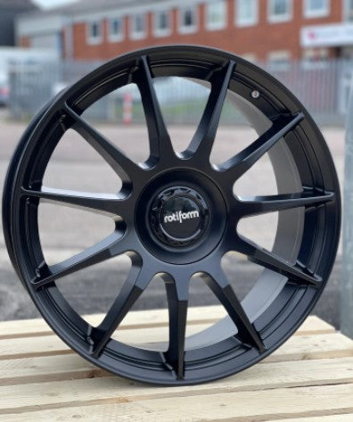 18" Volkswagen Caddy Rotiform DTM Matt Black Alloy Wheels