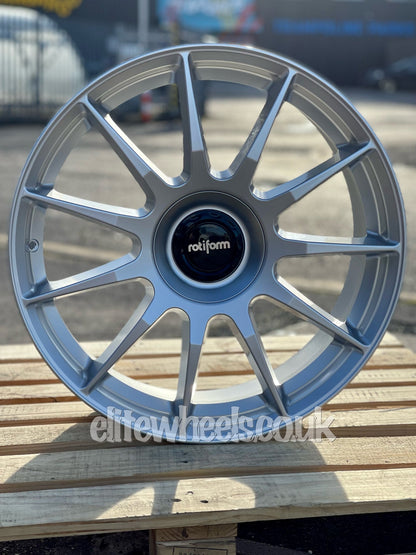 18" Volkswagen Golf Rotiform DTM Silver Alloy Wheels