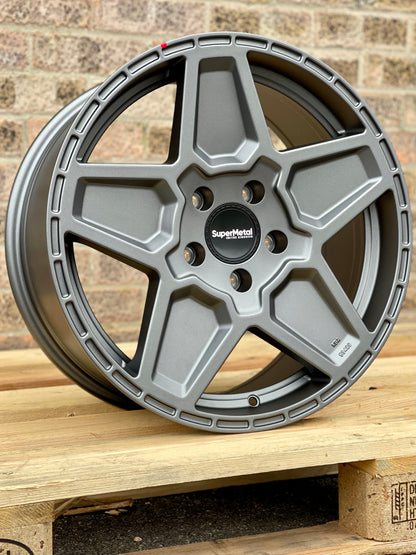 18" Volkswagen Transporter T5 T6 Supermetal Rocket Matt Grey Alloy Wheels