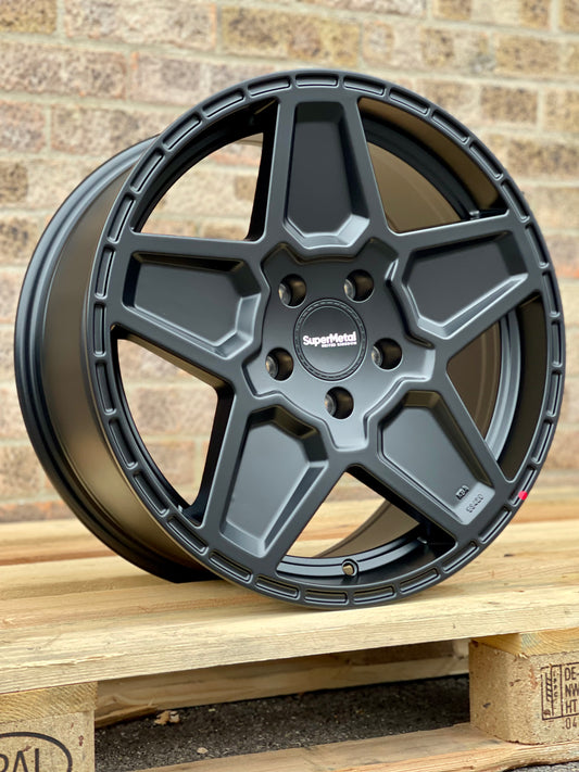 18" Volkswagen Transporter T5 T6 Supermetal Rocket Matt Black Alloy Wheels