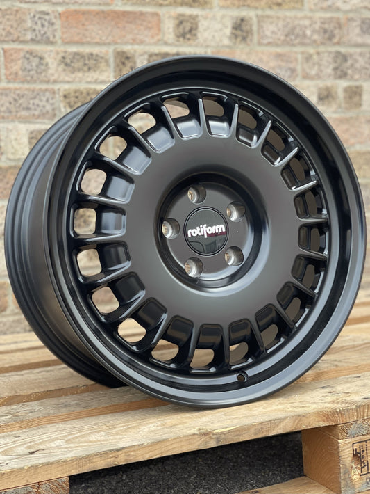 18" Volkswagen Caddy Rotiform PMF Matt Black Alloy Wheels