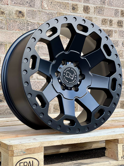 20" Volkswagen Amarok Black Rhino Warlord Midnight Black Alloy Wheels