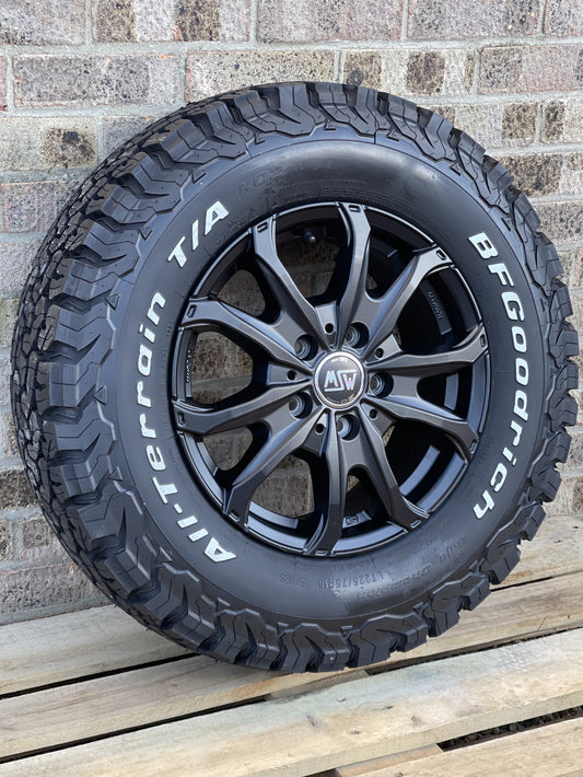 16" Volkswagen Crafter MAN TGE MSW 48 Matt Black Alloy Wheels and BFG Tyres