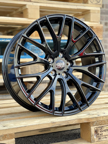 19" Volkswagen Caddy 1AV ZX2 Gloss Black Alloy Wheels