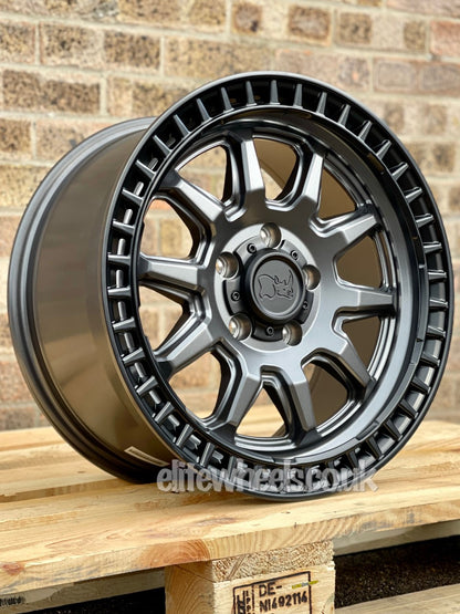 17" Volkswagen Transporter Black Rhino Calico Grey Alloy Wheel