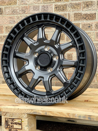 17" Volkswagen Transporter Black Rhino Calico Grey Alloy Wheel